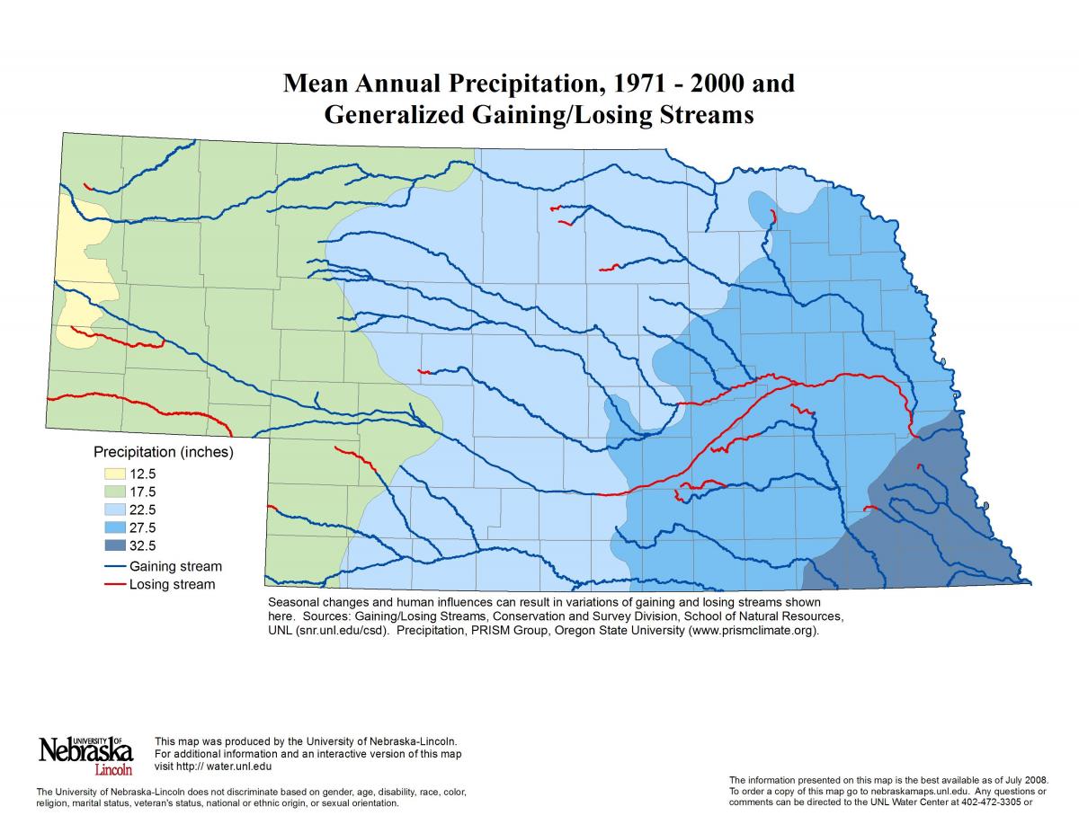 Mean annual precipitation map
