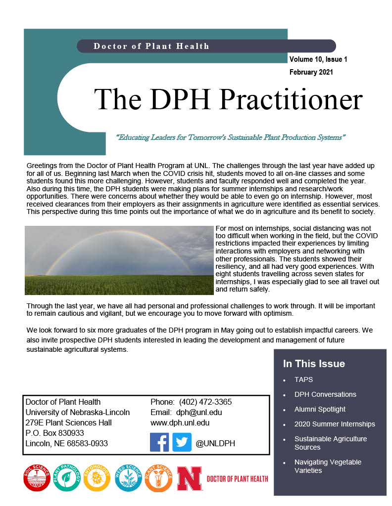 Cover of February 2021 DPH Newsletter