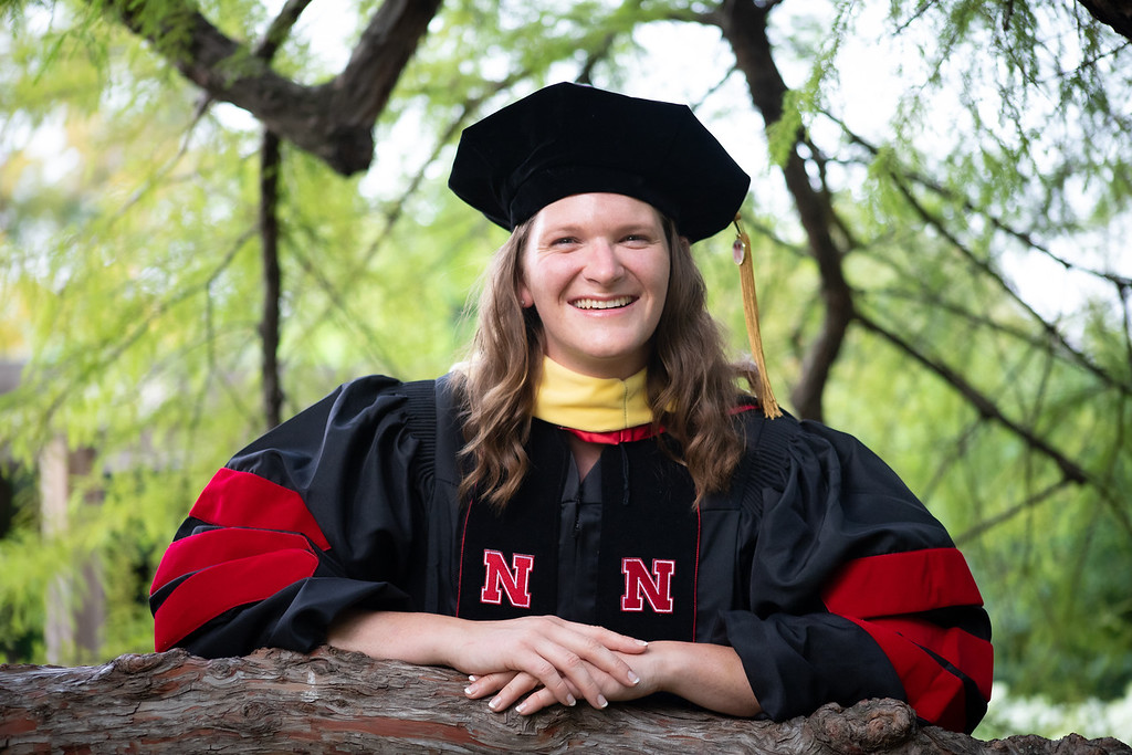 Dr. Lindsay Overmyer in academic regalia