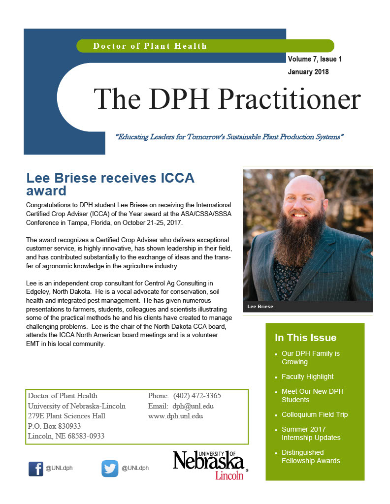 Cover of January 2018 DPH Newsletter