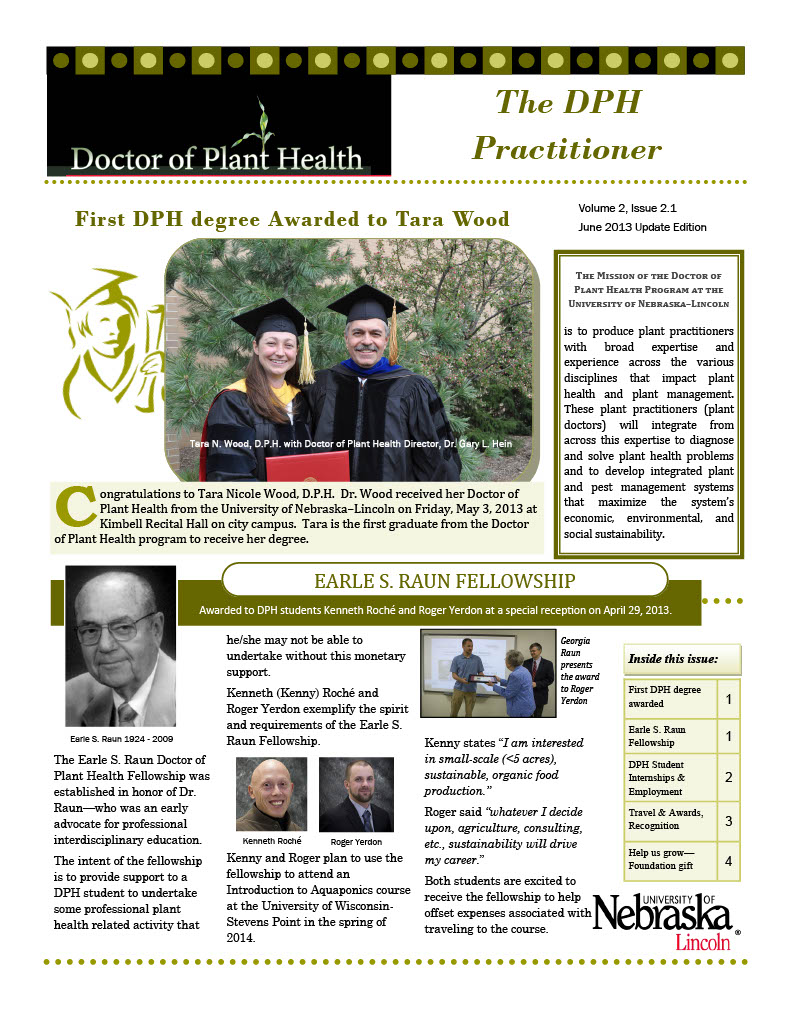 Cover of June 2013 DPH newsletter