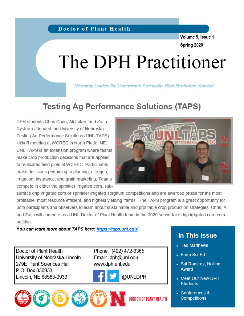 Cover of April 2020 DPH Newsletter